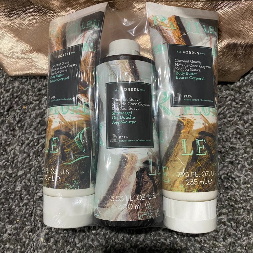 Korres Coconut Guava Bath & Body Set NEW